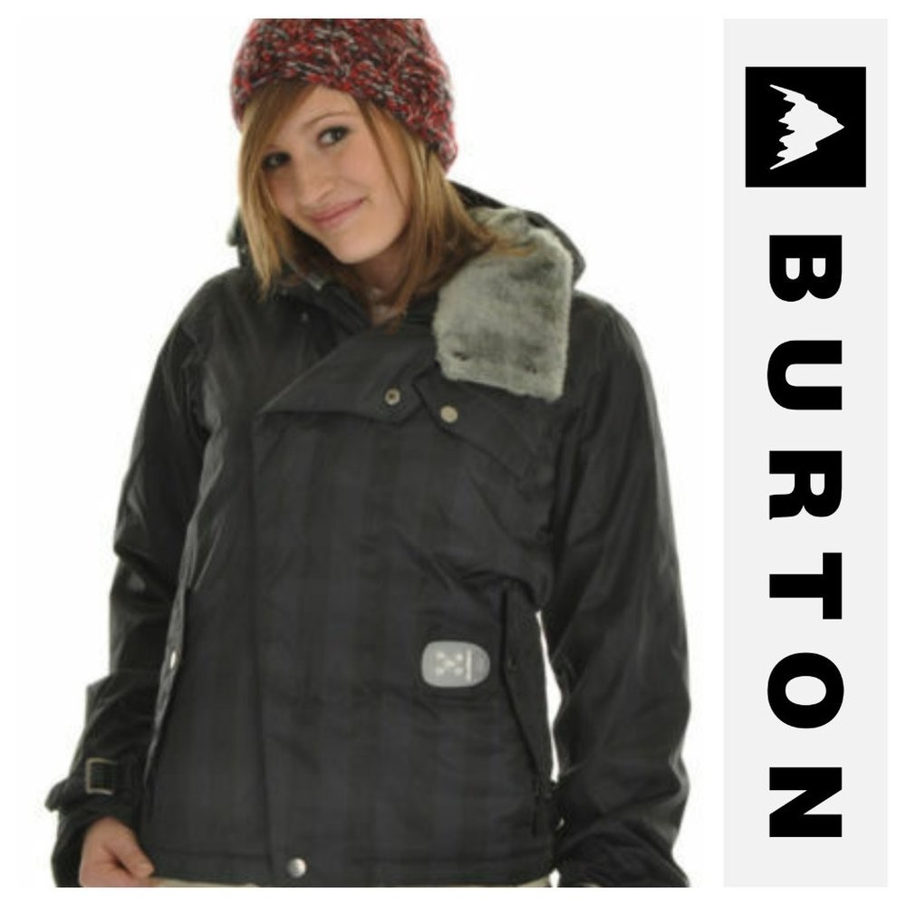 Burton Dutchess Insulated Snow & Ski Plaid Black Jacket Medium